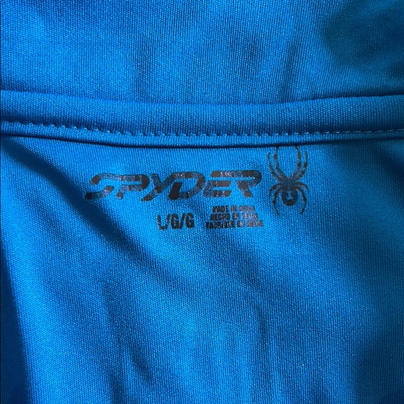 Spyder athletic shirt size Teal Long Sleeve Pullover - Picture 6 of 6